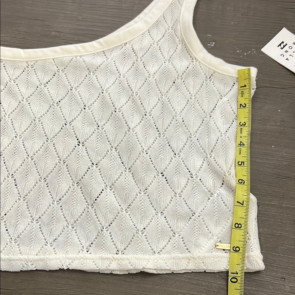 Billabong only you top Faded to white Lace crochet Women's Top one shoulder - Picture 8 of 8